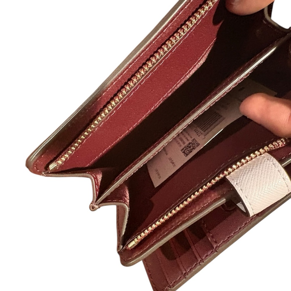 Kate Spade Burgundy and White Wallet